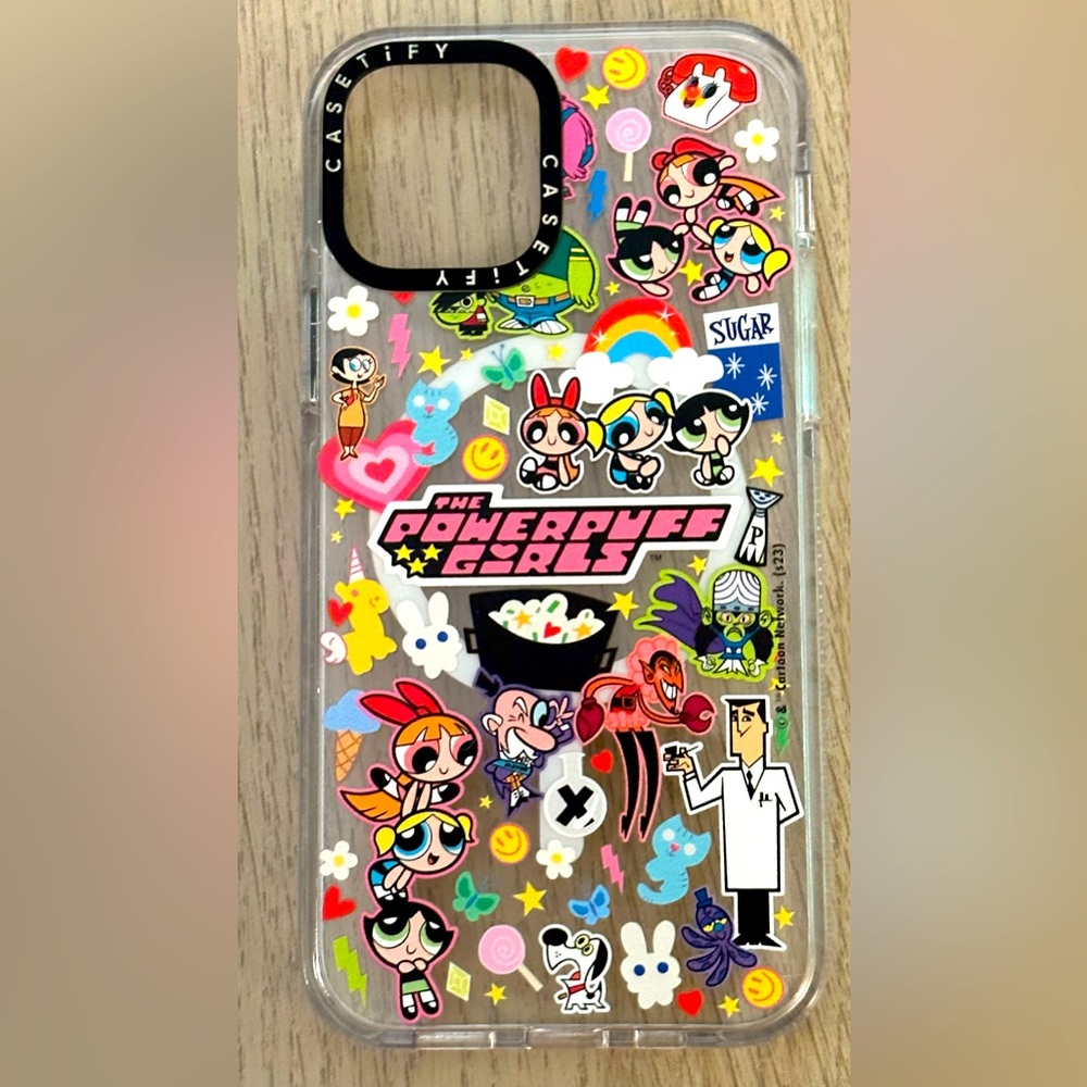iPhone 12 Casetify (Powerpuff Girls Stickermania) Clear MagSafe Case